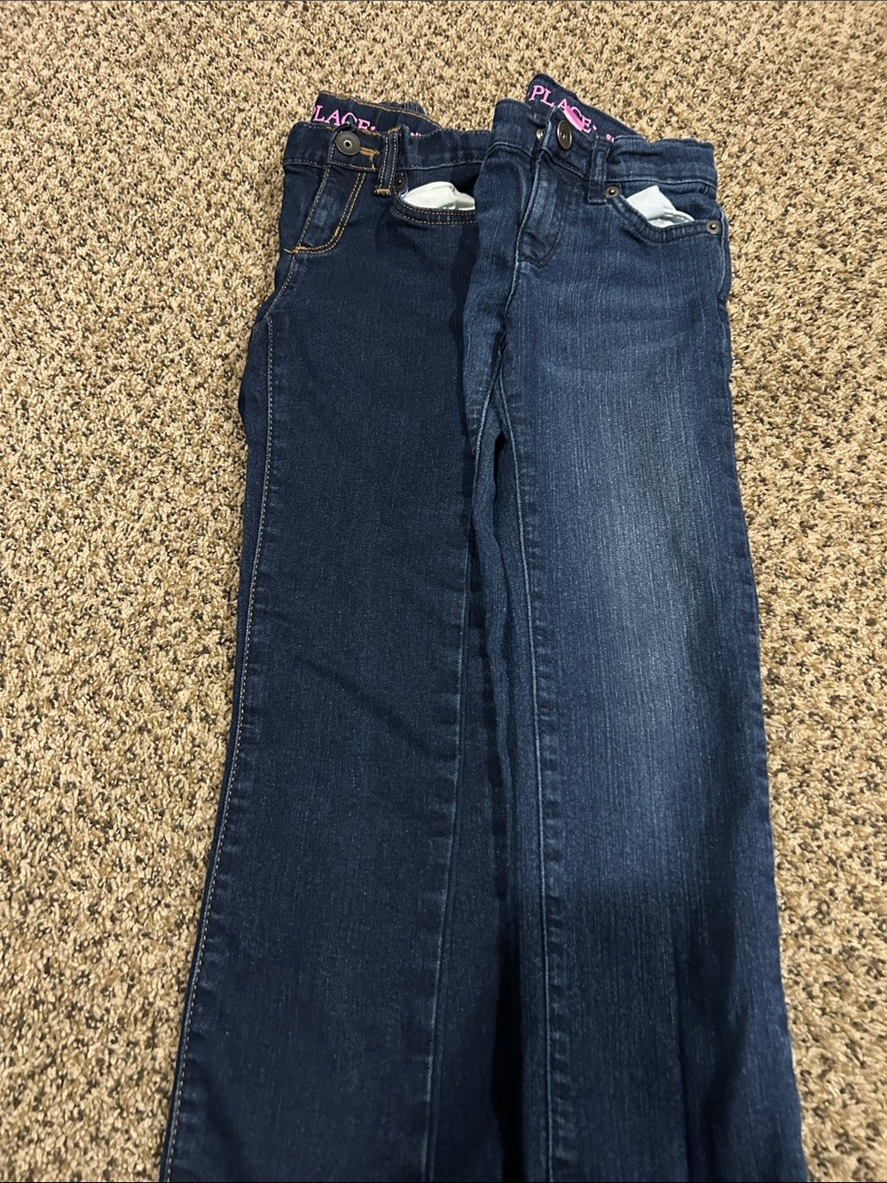 The Children's Place Girls' Skinny Jeans in Dark and Medium Blue Washes